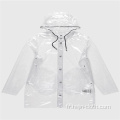 Veste imperméable en pvc blanc